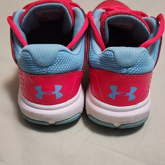Under Armour Kids Red and Blue Sneakers - Picture 3 of 10